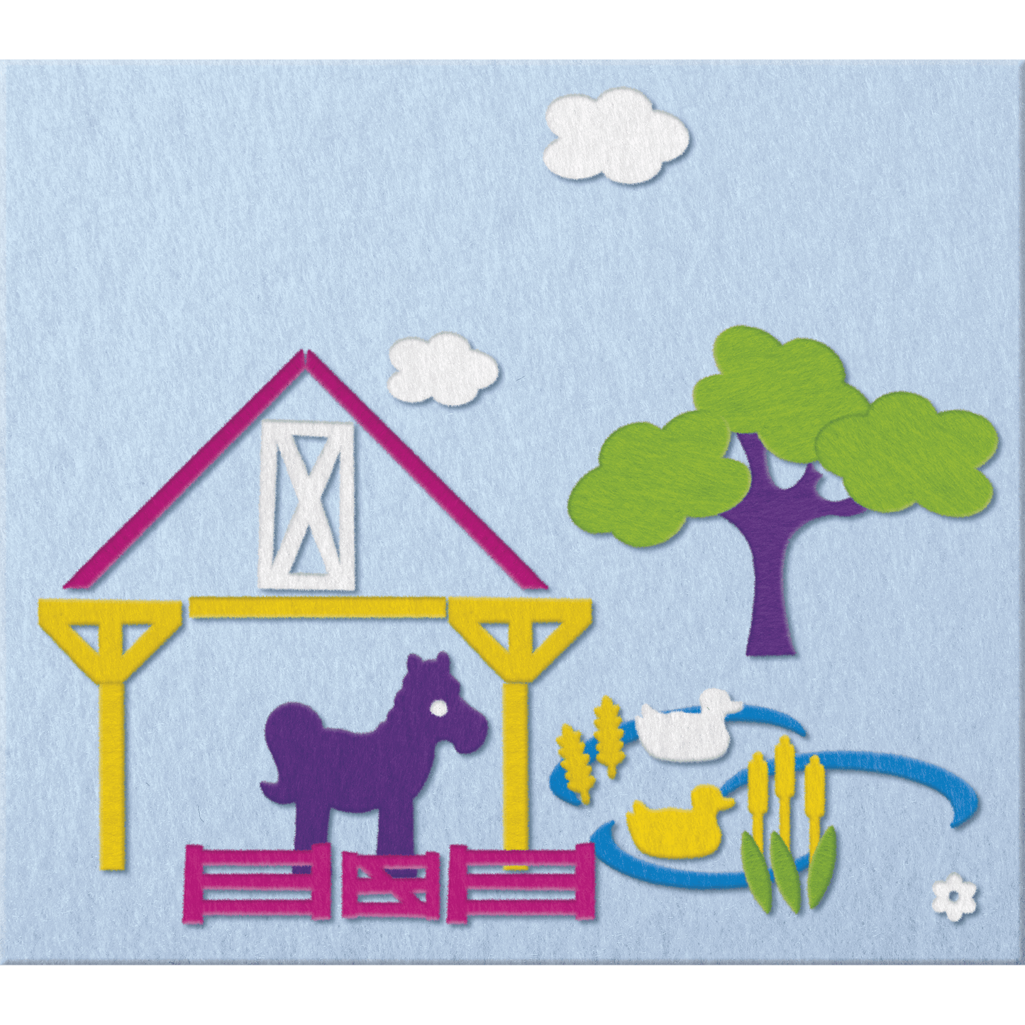 Fuzzy-Felt Farm Animals Drawer Set
