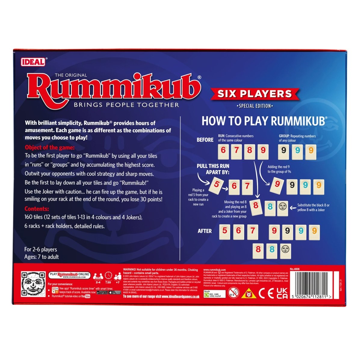 Rummikub Game Six Players Special Edition - John Adams