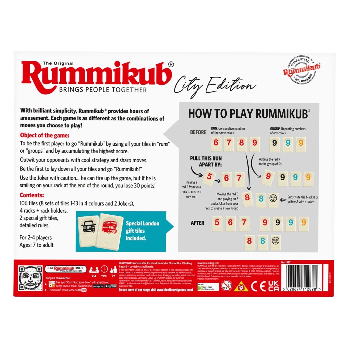 Rummikub Game City Edition - John Adams