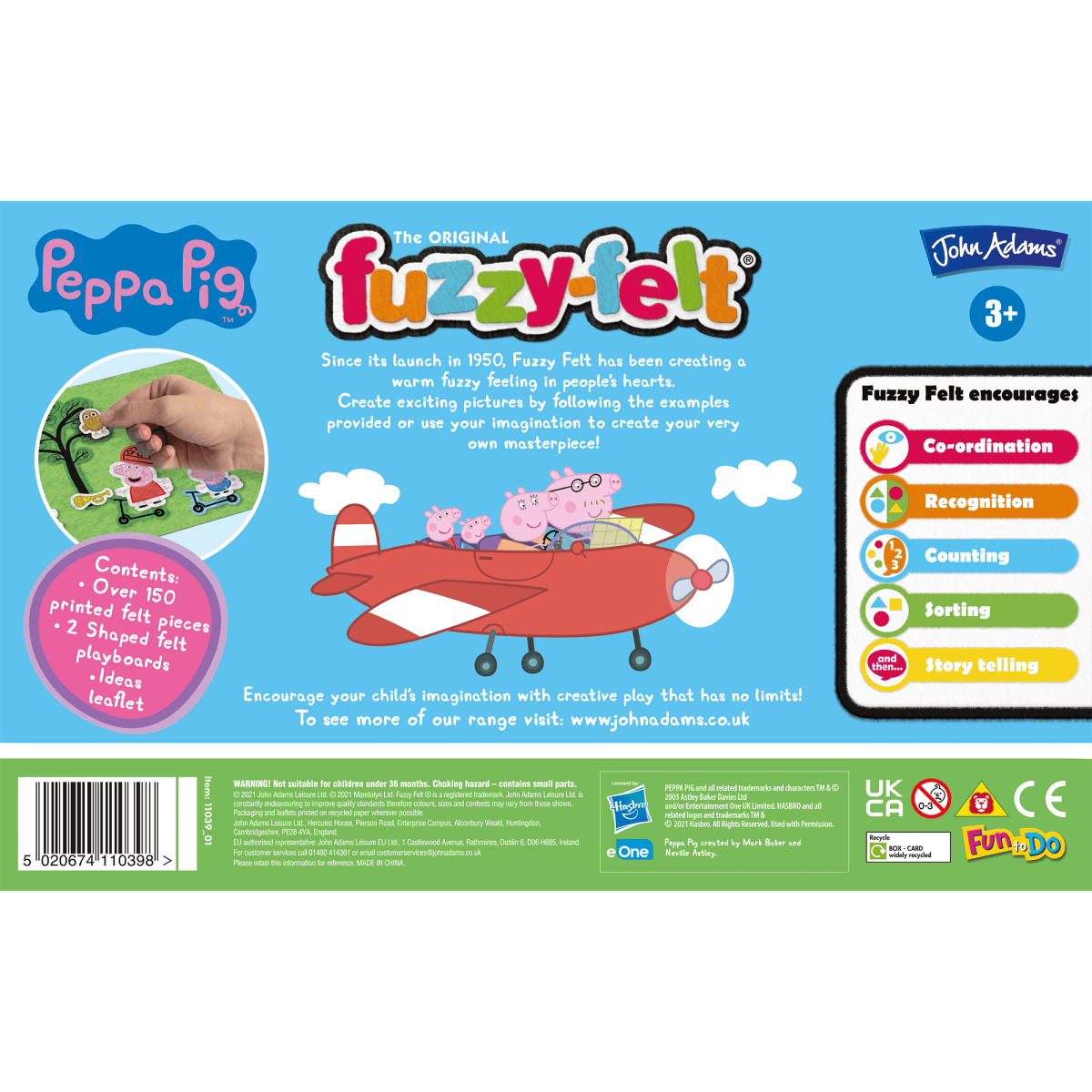 Fuzzy-Felt Peppa Pig Drawer Set - John Adams
