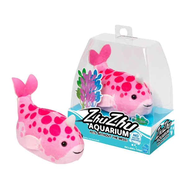 Zhu Zhu Pets Aquarium Spielzeug-Fisch Lorelei – Interaktives Plüschtier Mit Bewegung & Geräuschen, Rosa, Ab 4 Jahren Zhu Zhu Pets Aquarium Fisch Lorelei