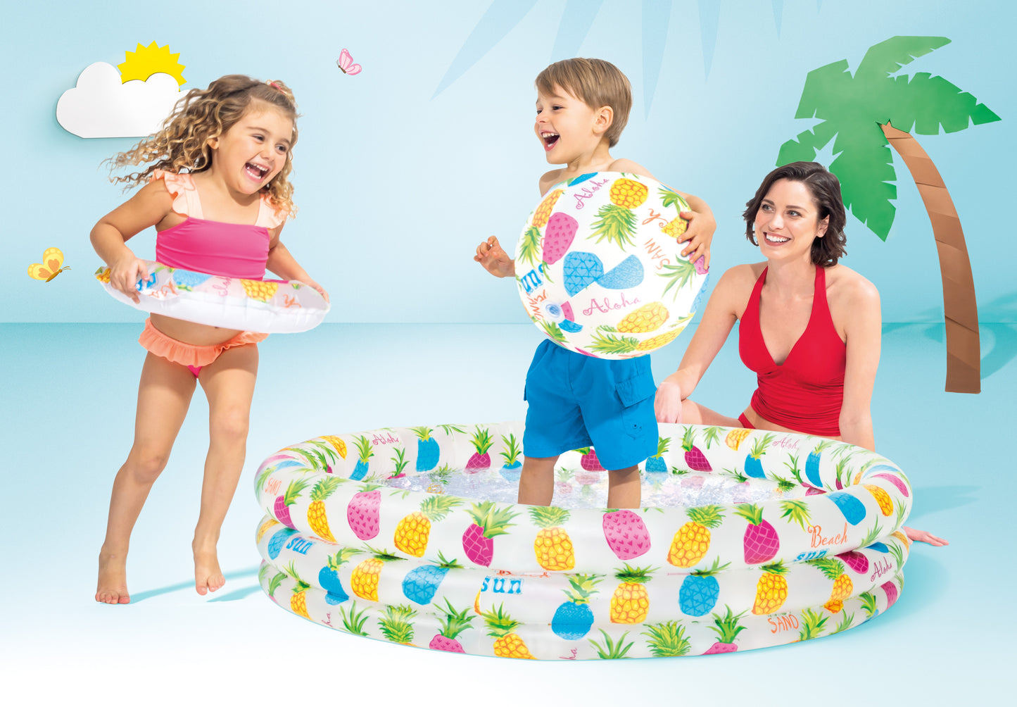 INTEX 52" Inflatable Pineapple Play Pool Set