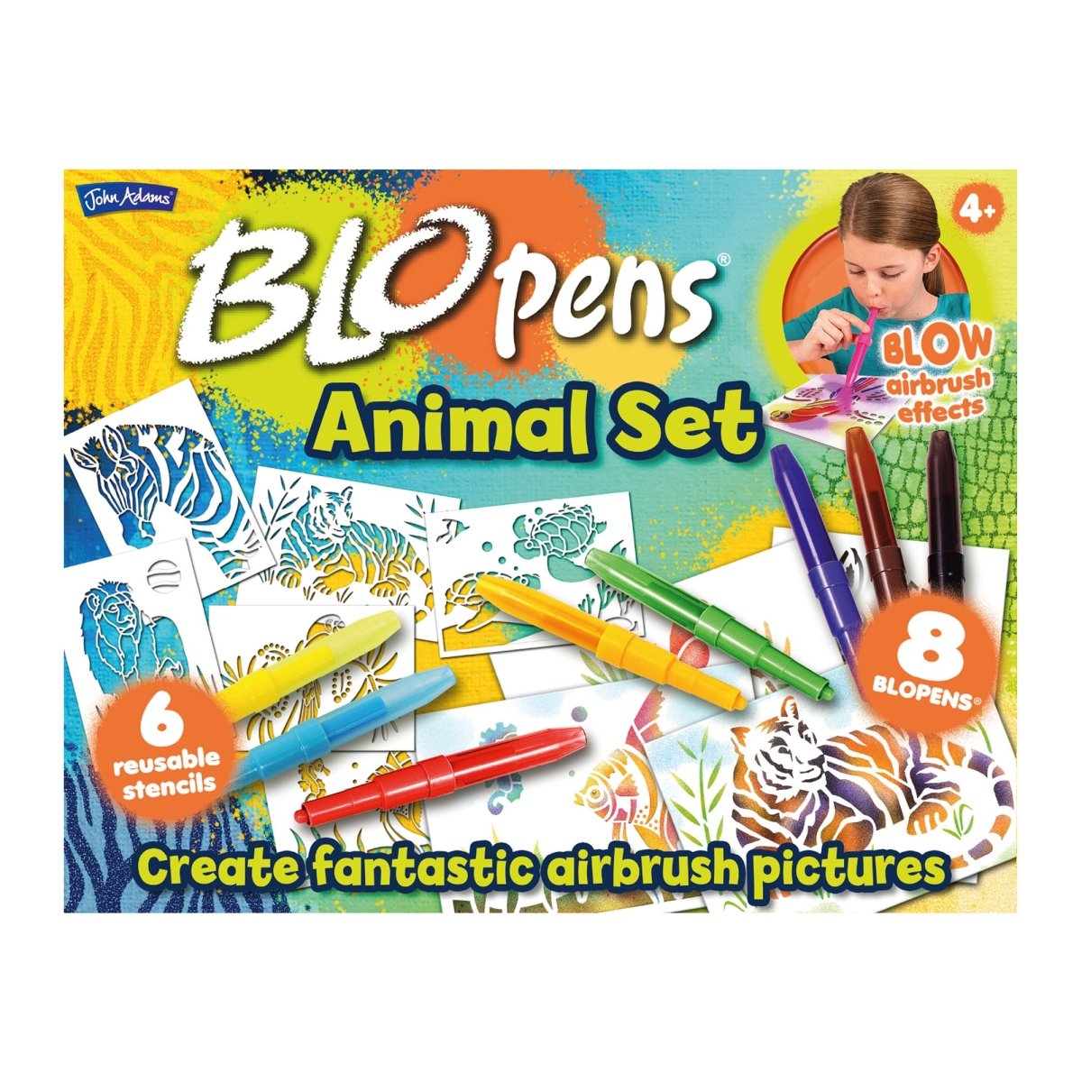 BLOPENS Animals Activity Set – Airbrush Art Kit for Kids - John Adams