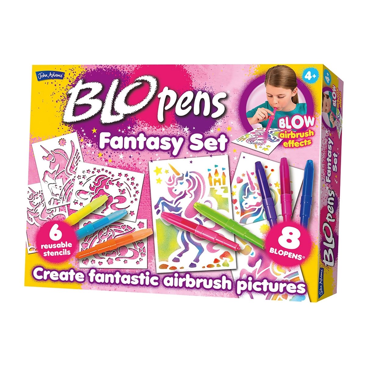 BLOPENS Fantasy Activity Set – Airbrush Art Kit for Kids - John Adams