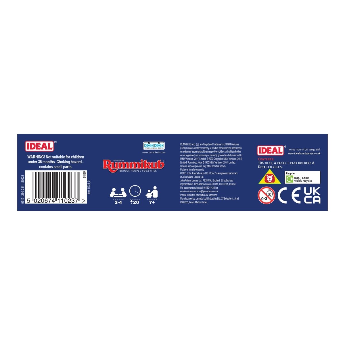 Rummikub Game with Mini Pouch - John Adams