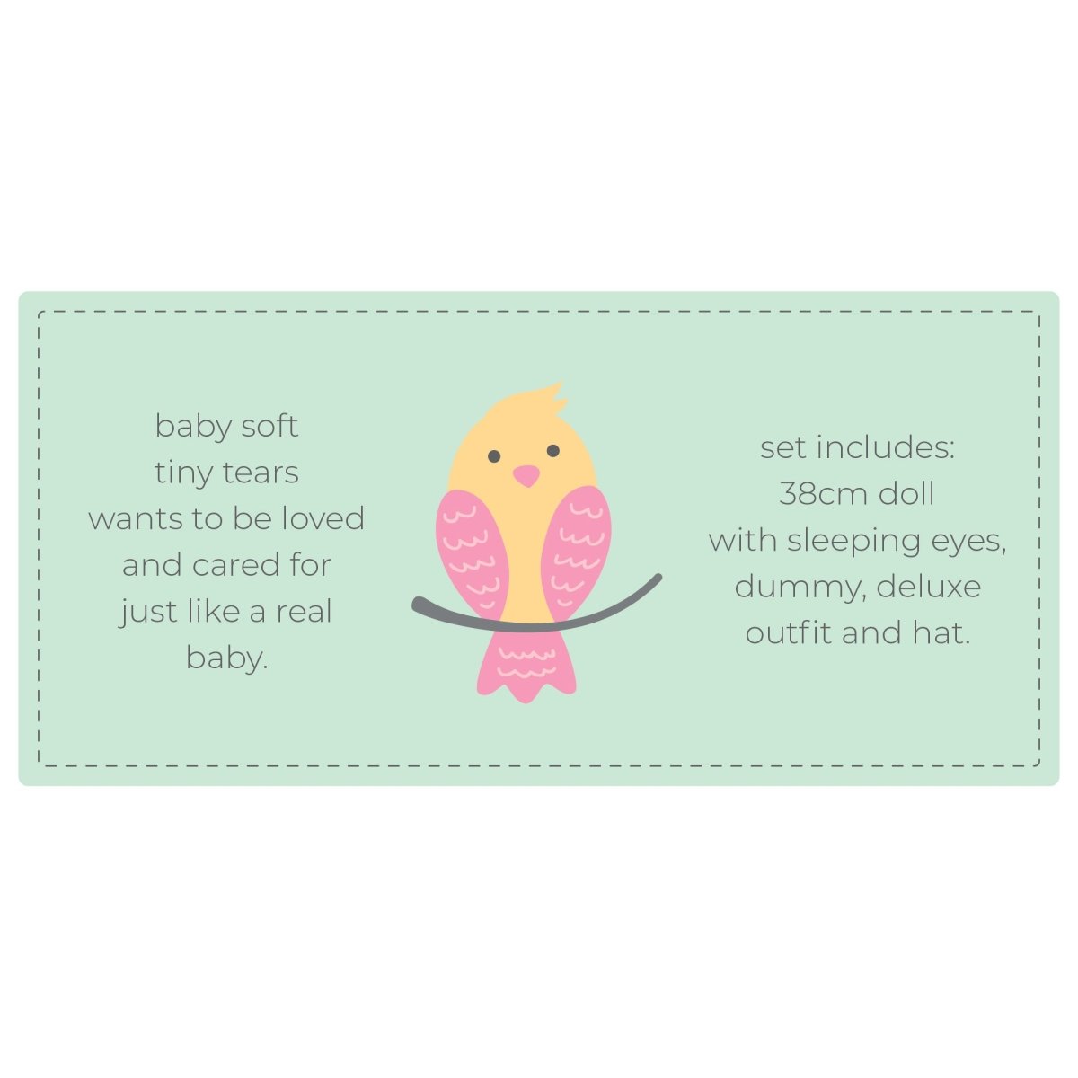 Tiny Tears Baby Soft 15" (38cm) Doll - Blue Outfit - John Adams