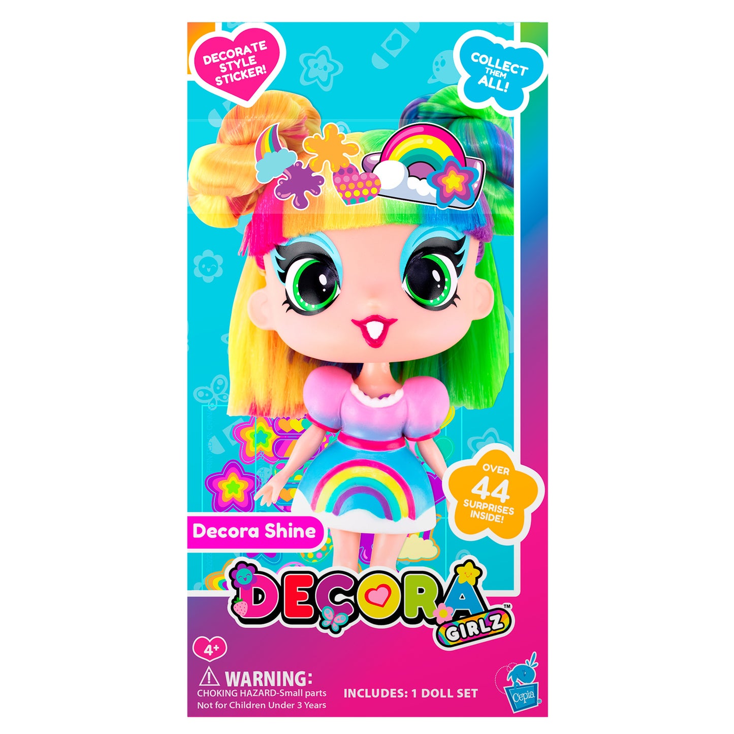 Decora Girlz 5" Fashion Doll – Decora Shine - with Stickers & Accessories
