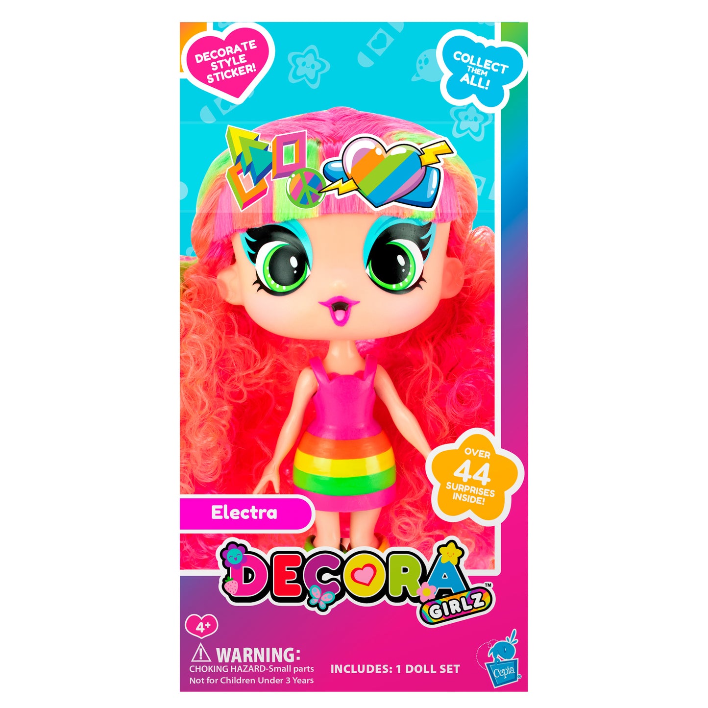 Decora Girlz 5" Fashion Doll – Electra - with Stickers & Accessories