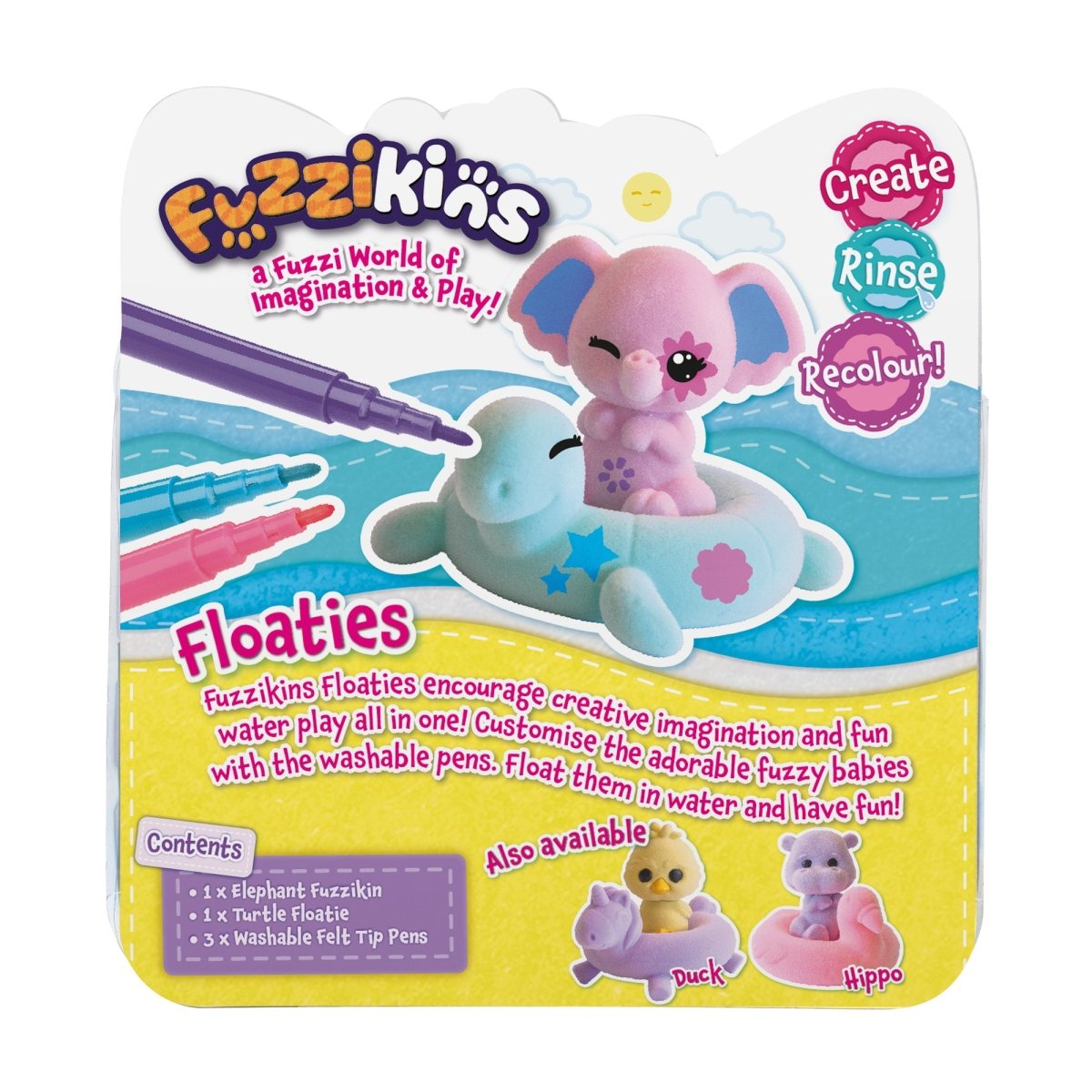 Fuzzikins Floaties Elephant/Turtle - John Adams