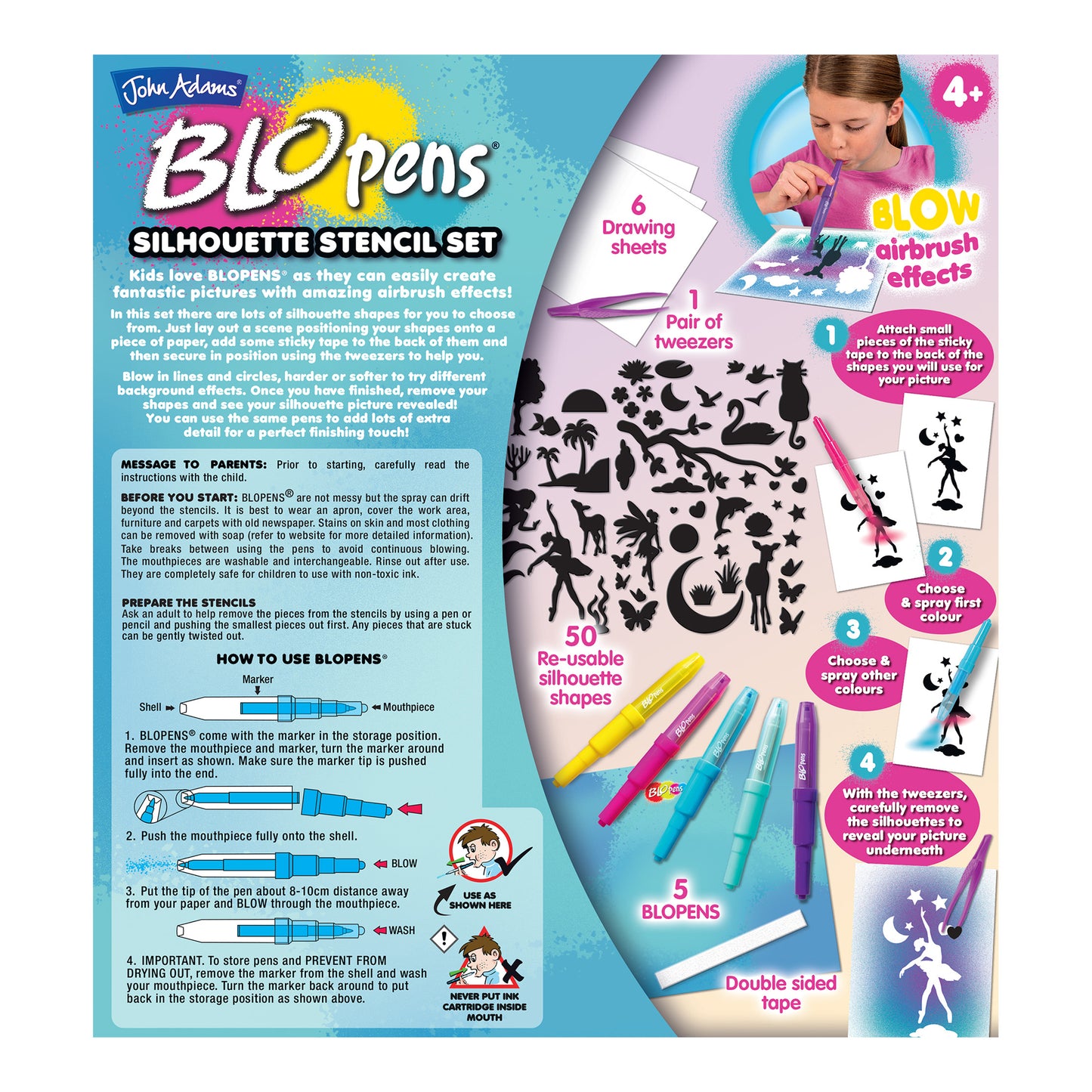 BLOPENS Silhouette Stencil Set – Airbrush Scene Creation Kit