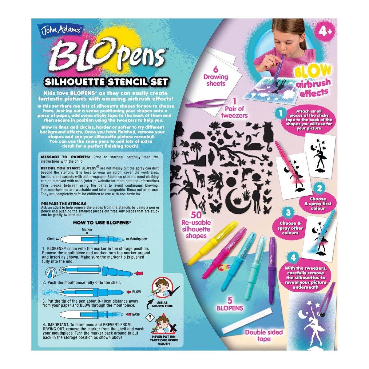 BLOPENS Silhouette Stencil Set – Airbrush Scene Creation Kit - John Adams