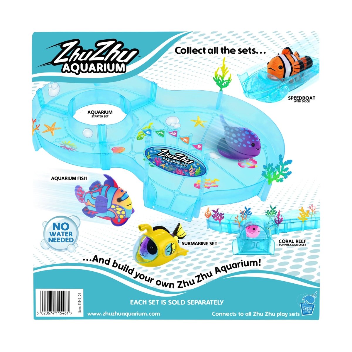 Zhu Zhu Pets - Zhu Zhu Aquarium Bubble Ball & Surfboard Playset (Fish NOT included) - John Adams