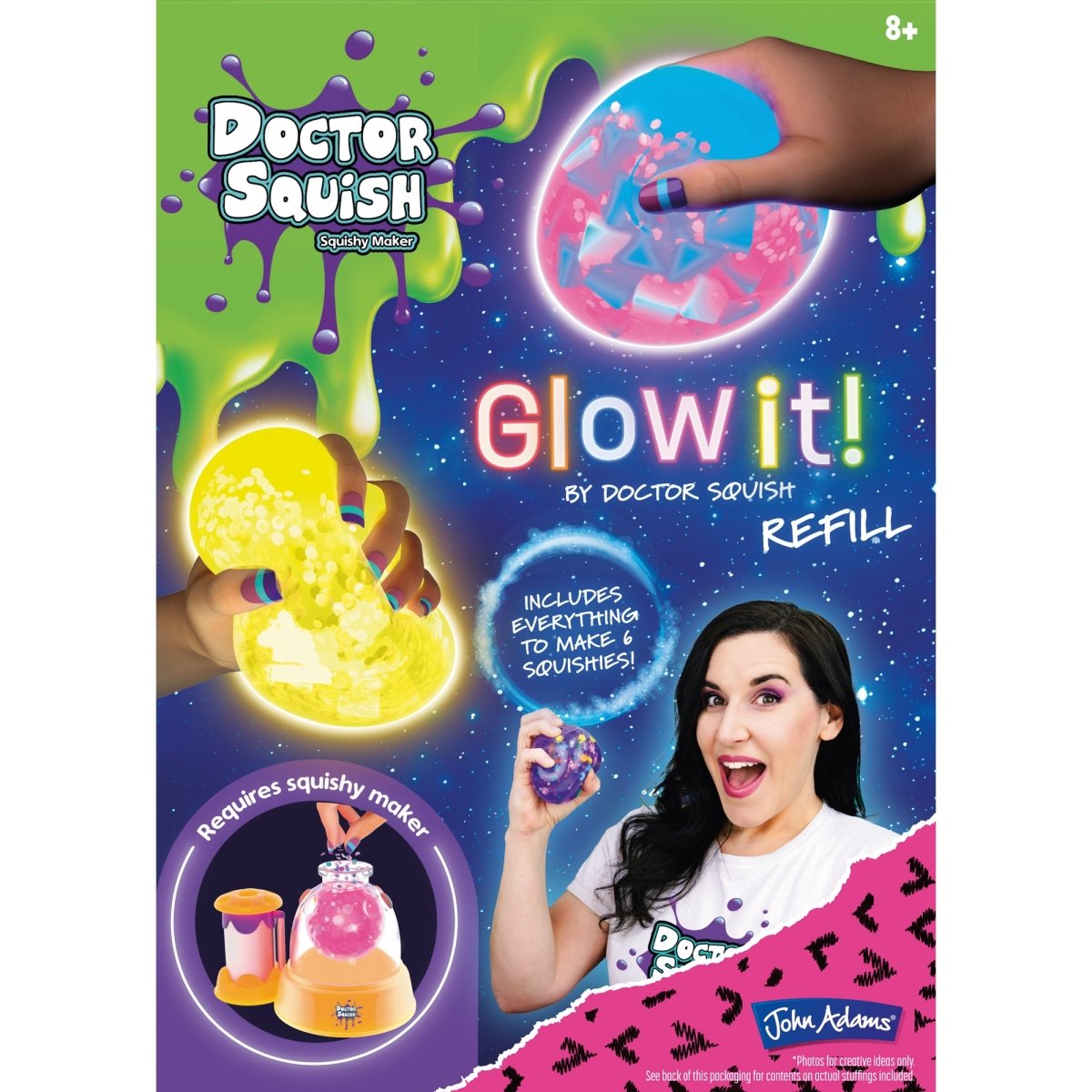 Doctor Squish Squishy Maker Refill Glow it Pack - John Adams