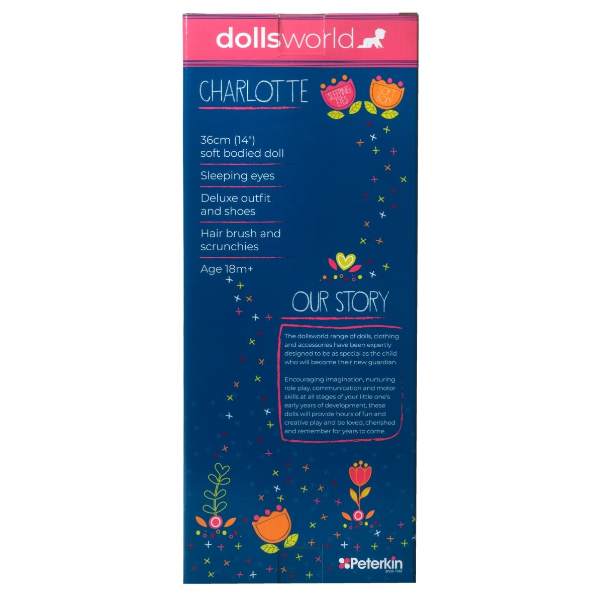 Dolls World Charlotte 36cm Soft Bodied Ballerina Doll with Deluxe Outfit - For 18 months+ - John Adams
