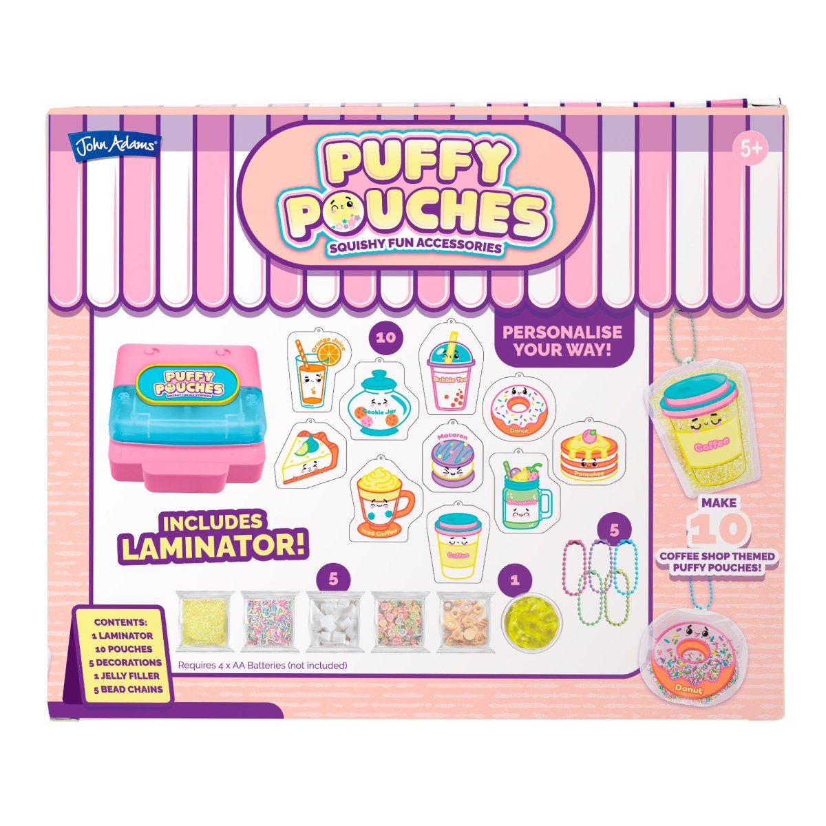 Puffy Pouches Themed Set - Coffee Shop - John Adams