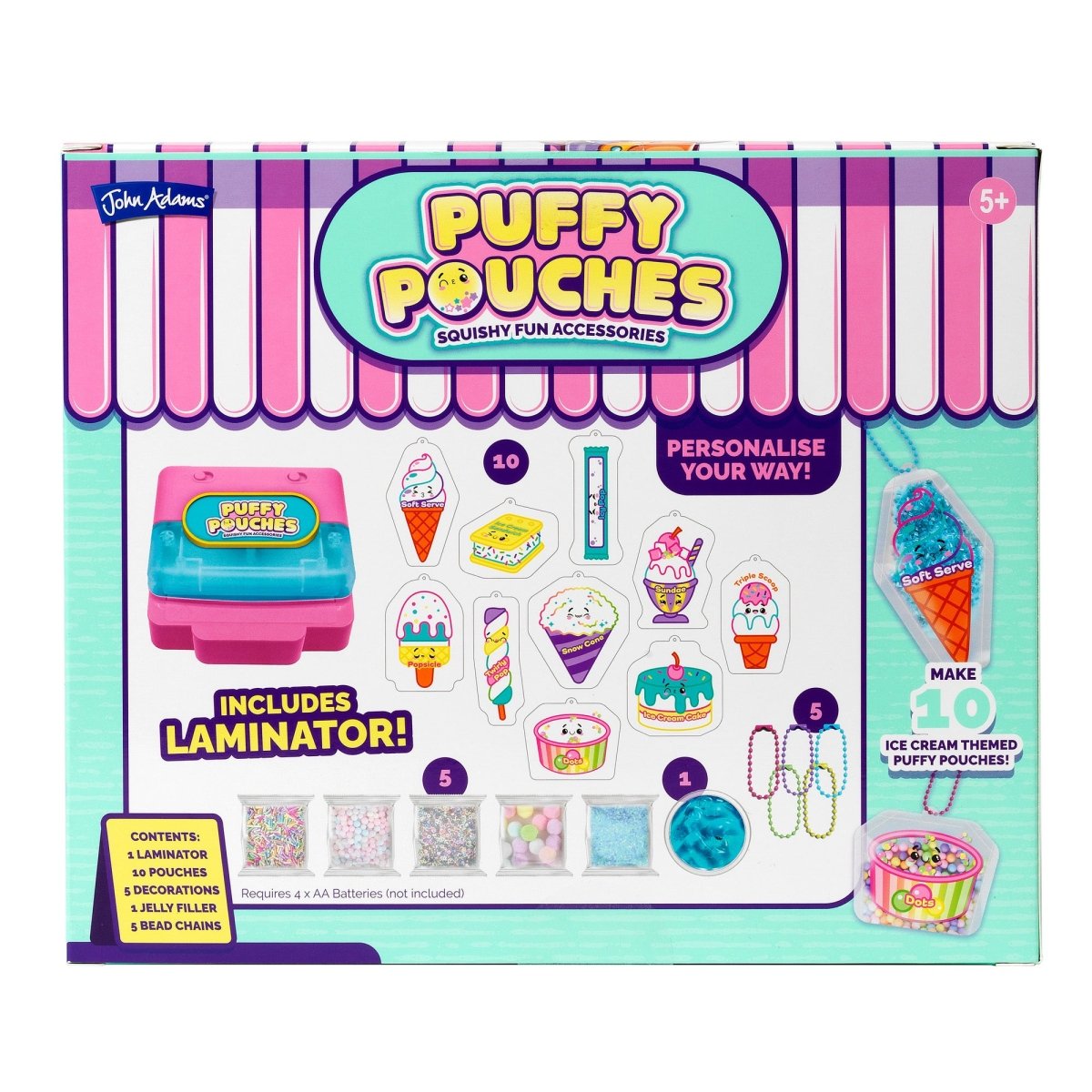 Puffy Pouches Themed Set - Ice Creamery - John Adams