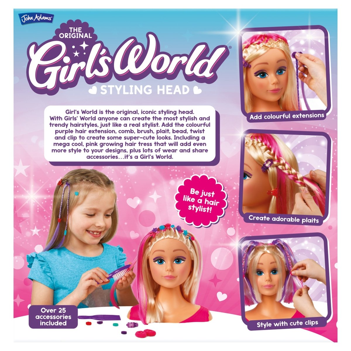Girl's World Styling Head - John Adams