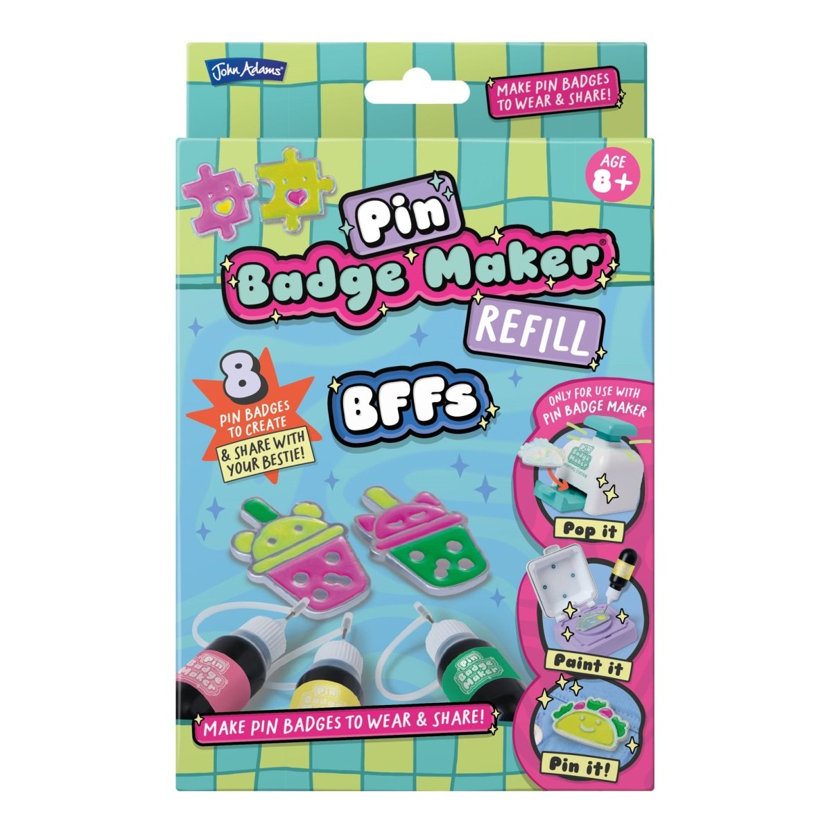 *Coming Soon!* Pin Badge Maker Refill BFF Set - John Adams