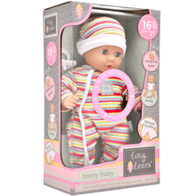 Tiny Tears 12" (30cm) Teeny Baby Doll with 16 Sounds - White