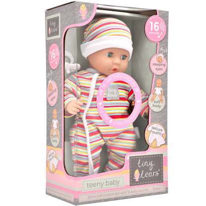 Tiny Tears 12" (30cm) Teeny Baby Doll with 16 Sounds - White