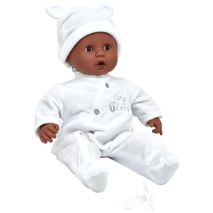 Tiny Tears Baby Soft 15" (38cm) Doll With White Outfit - Black