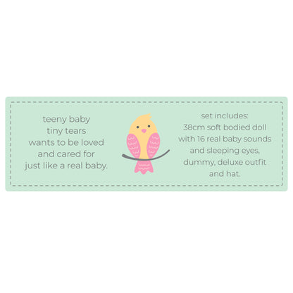 Tiny Tears 15" (38cm) Baby Soft Doll with 16 sounds - White