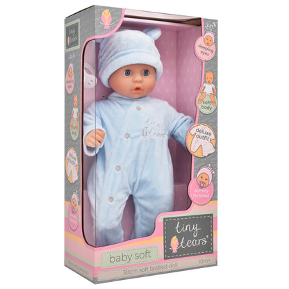 Tiny Tears Baby Soft 15" (38cm) Doll - Blue Outfit