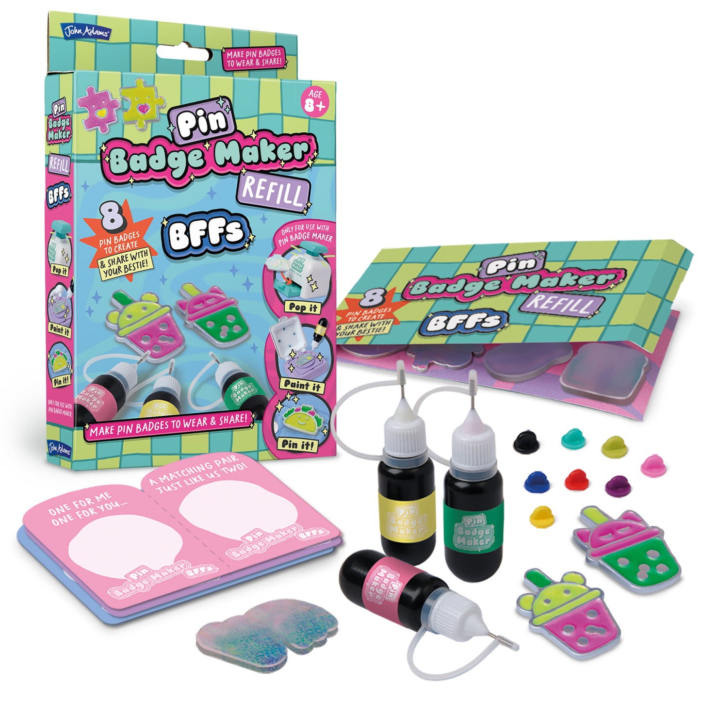 *Coming Soon!*  Pin Badge Maker Refill BFF Set