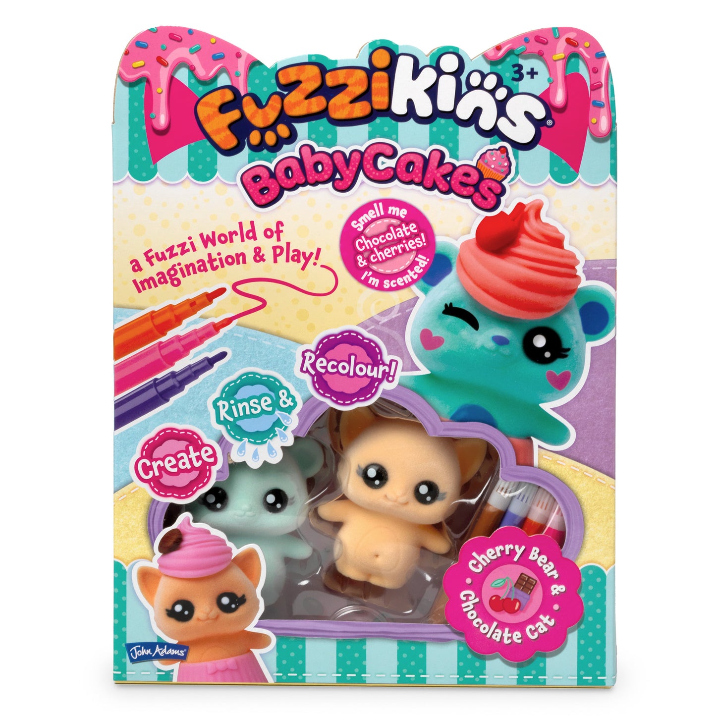 Fuzzikins Baby Cakes Chocolate and Cherry Cupcakes (Cherry Bear & Chocolate Cat)