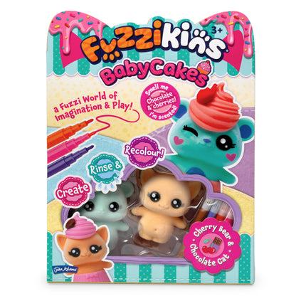 Fuzzikins Baby Cakes Chocolate and Cherry Cupcakes (Cherry Bear & Chocolate Cat)