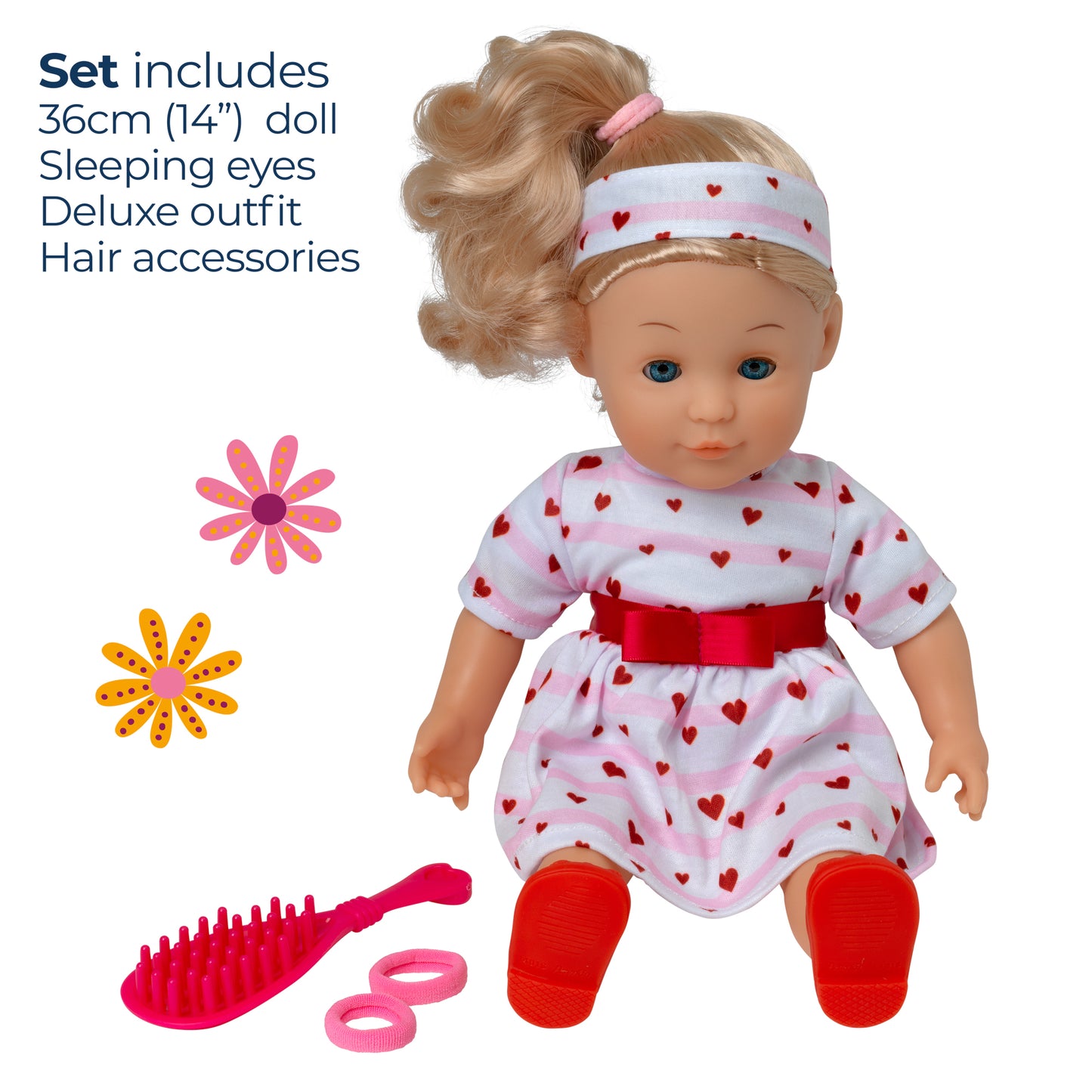 Dolls World Charlotte 36cm Soft Bodied Fashion Doll with Deluxe Outfit - For 18 months+