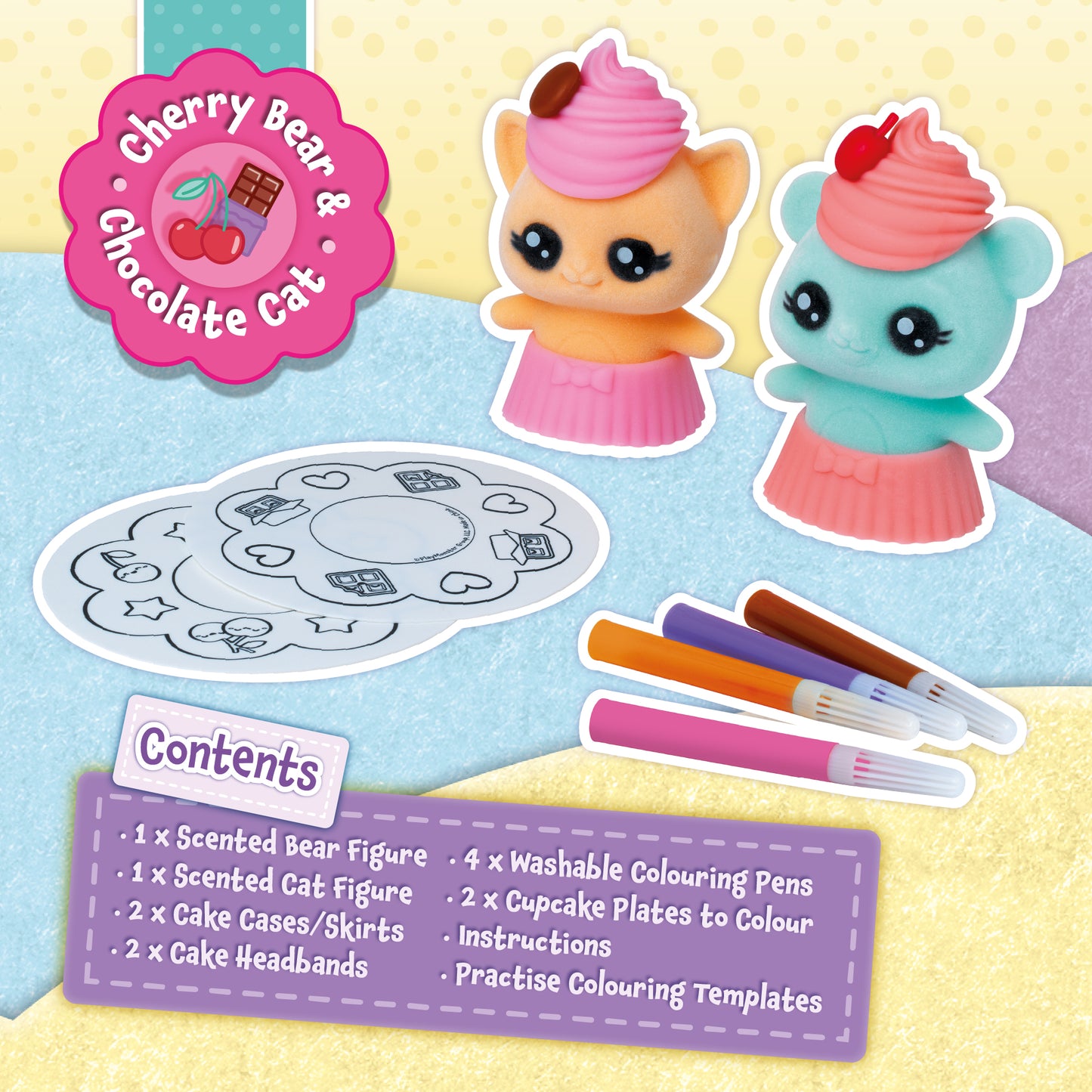 Fuzzikins Baby Cakes Chocolate and Cherry Cupcakes (Cherry Bear & Chocolate Cat)