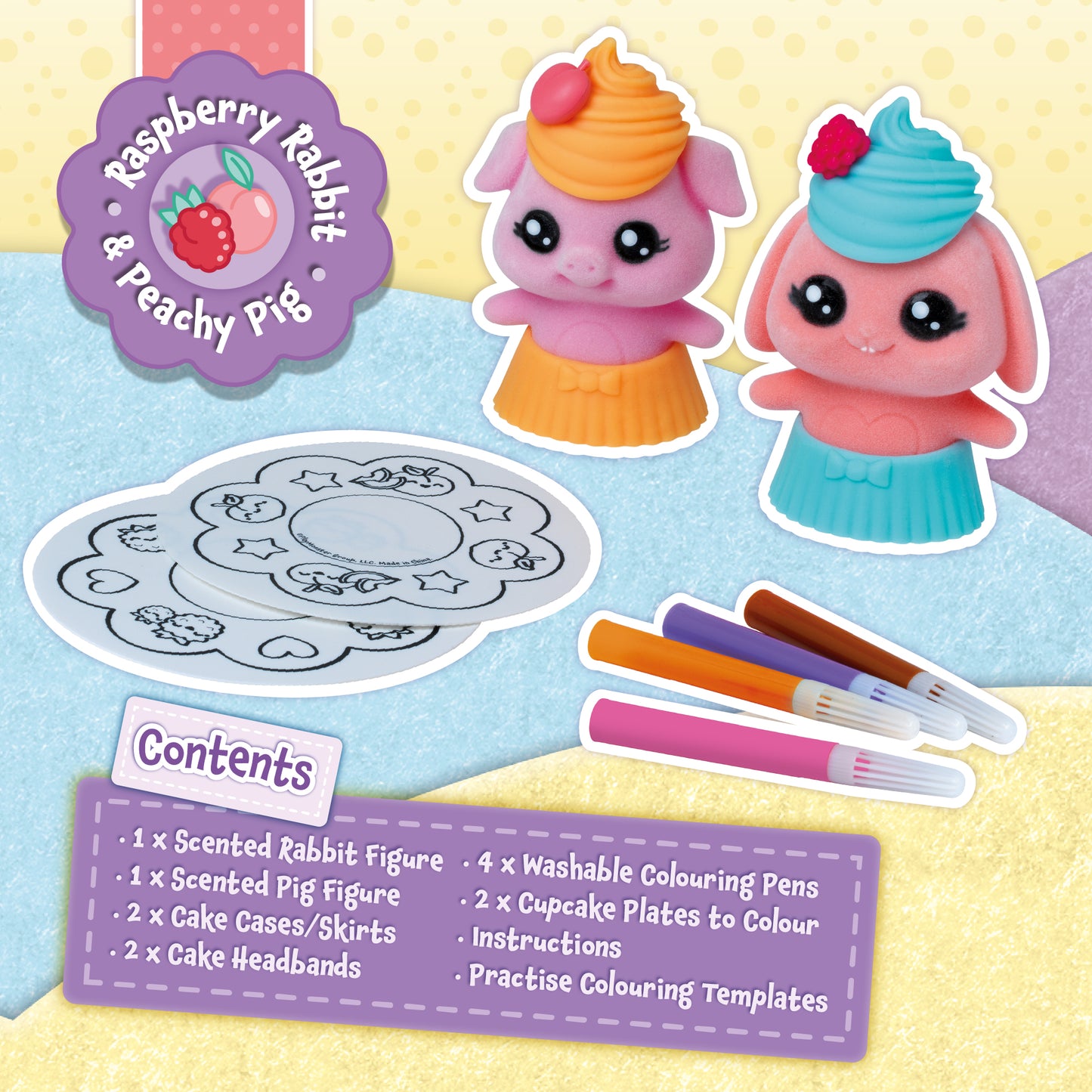 Fuzzikins Baby Cakes Peach Melba Cakes (Peachy Piggy & Raspberry Rabbit)