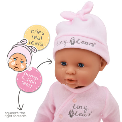 Tiny Tears 18" (46 cm) Baby Deluxe Doll With 20 Baby Sounds - White