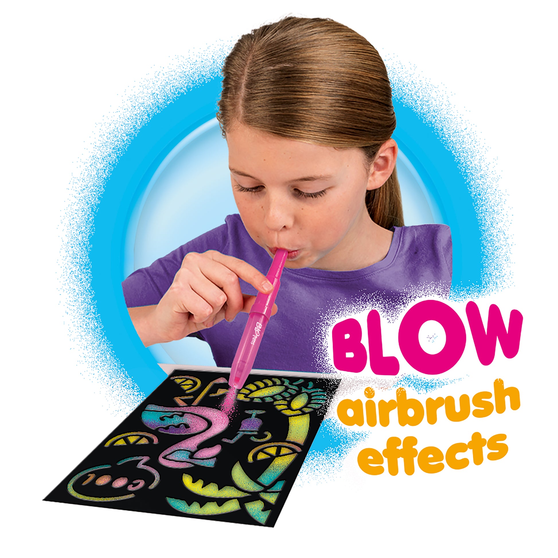 BLOPENS Sequins Set – Sparkly Airbrush Art Kit for Kids – John Adams