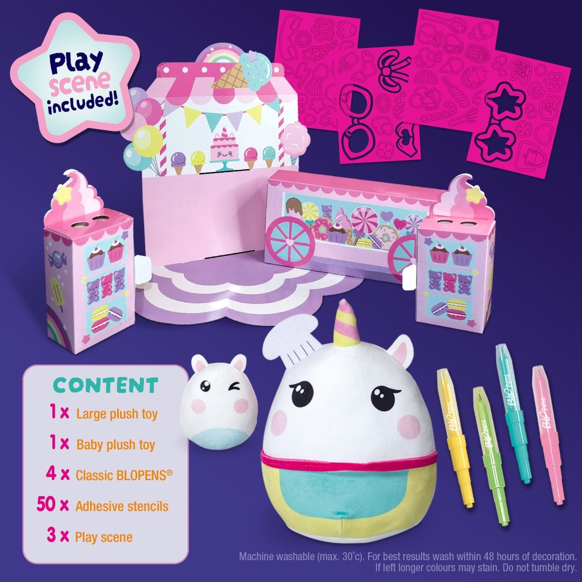 Lansay Blopens X-Tra Candy Rose Squishy – Kit Créatif Feutres Souffleurs + Squishy à Décorer – Dès 5 Ans