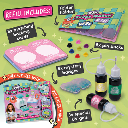 *Coming Soon!*  Pin Badge Maker Refill BFF Set