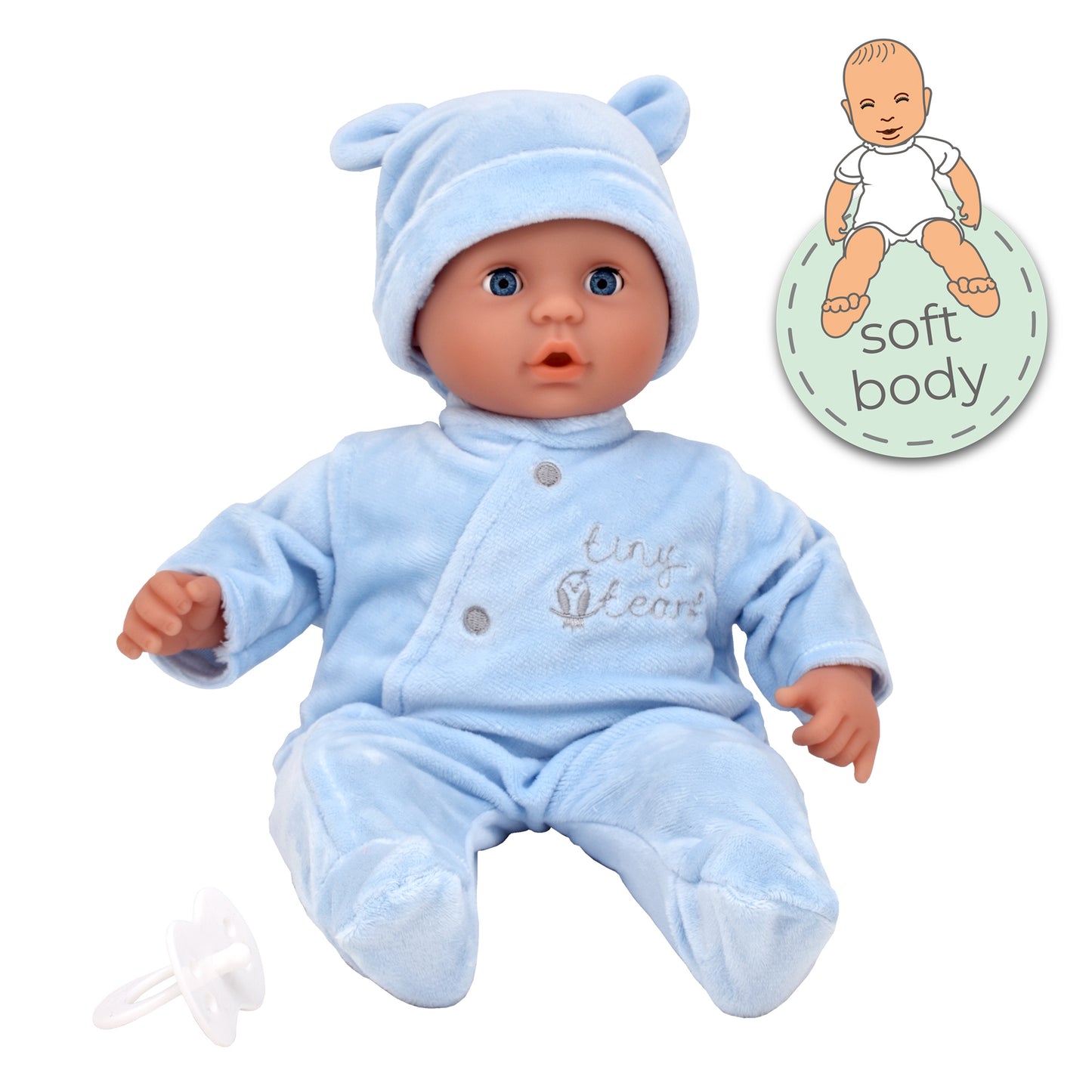 Tiny Tears Baby Soft 15" (38cm) Doll - Blue Outfit