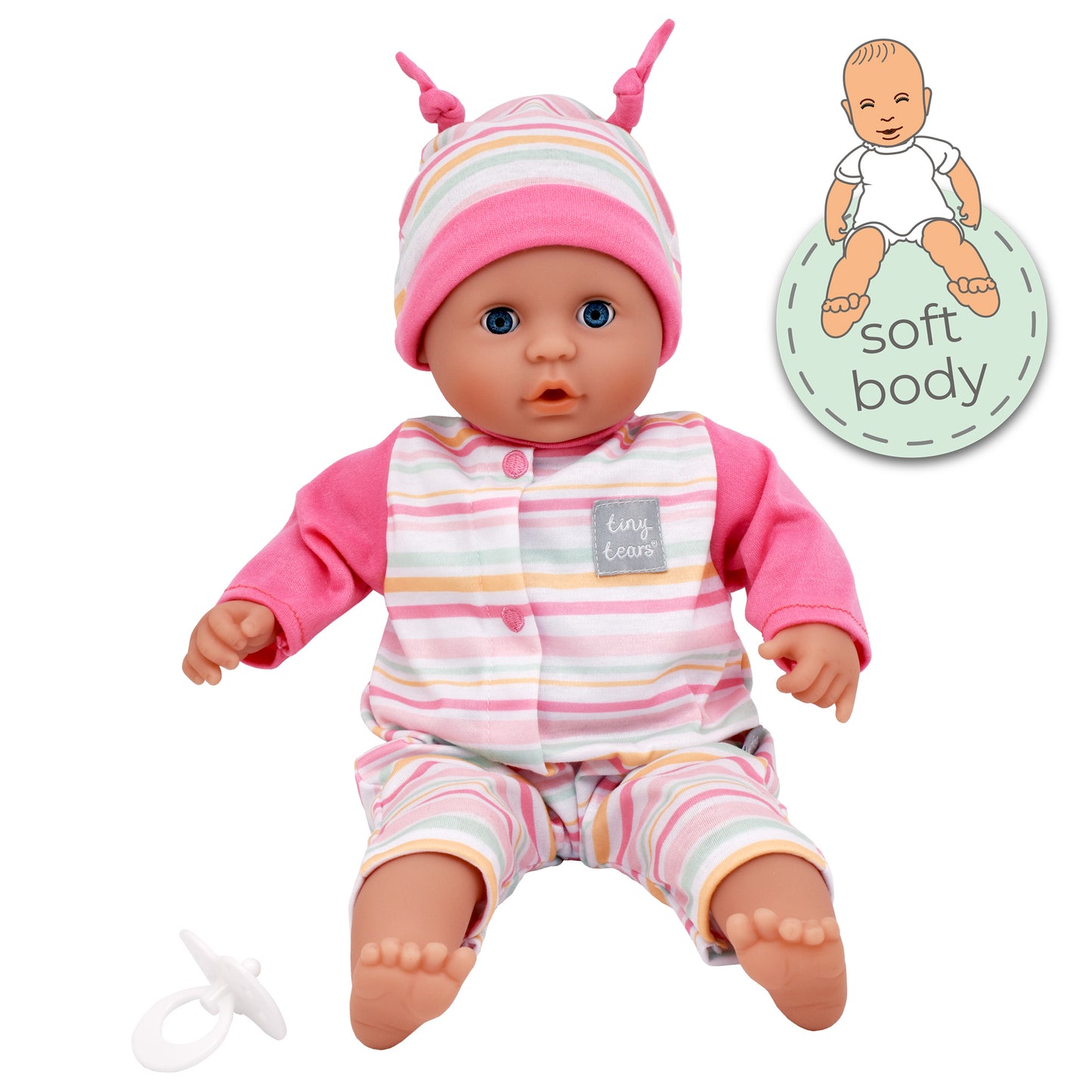 Tiny Tears 15" (38cm) Baby Soft Doll with 16 sounds - White
