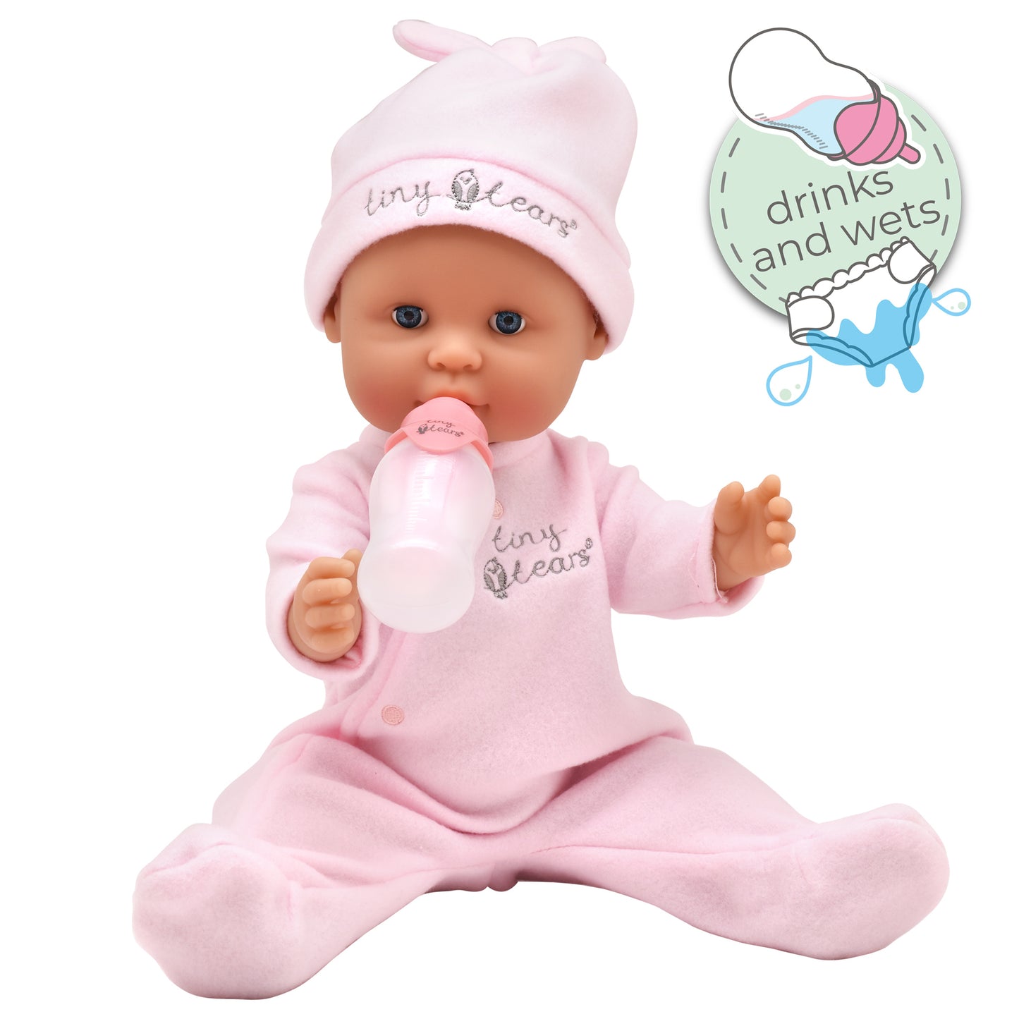 Tiny Tears 18" (46 cm) Baby Deluxe Doll With 20 Baby Sounds - White