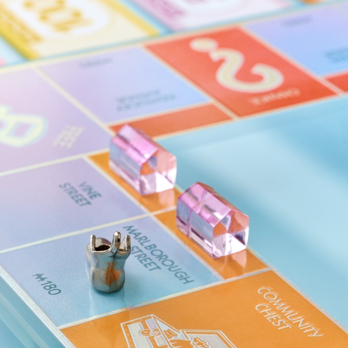 Monopoly Aura Edition Board Game – Luxury Collector's Edition with Iridescent Tempered Glass Board, Metal Tokens & Acrylic Houses - John Adams