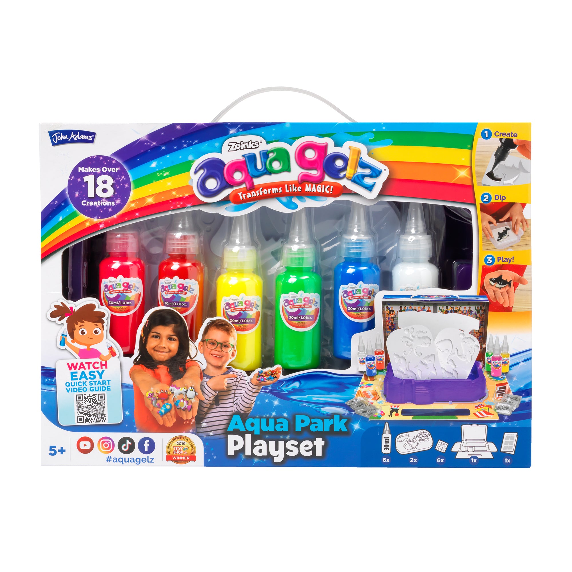 ☆doll 　AQUA DE AIR AQUA DE AIR Aqua Gelz Aqua Park Playset – Squishy Craft Fun for Kids – John Adams