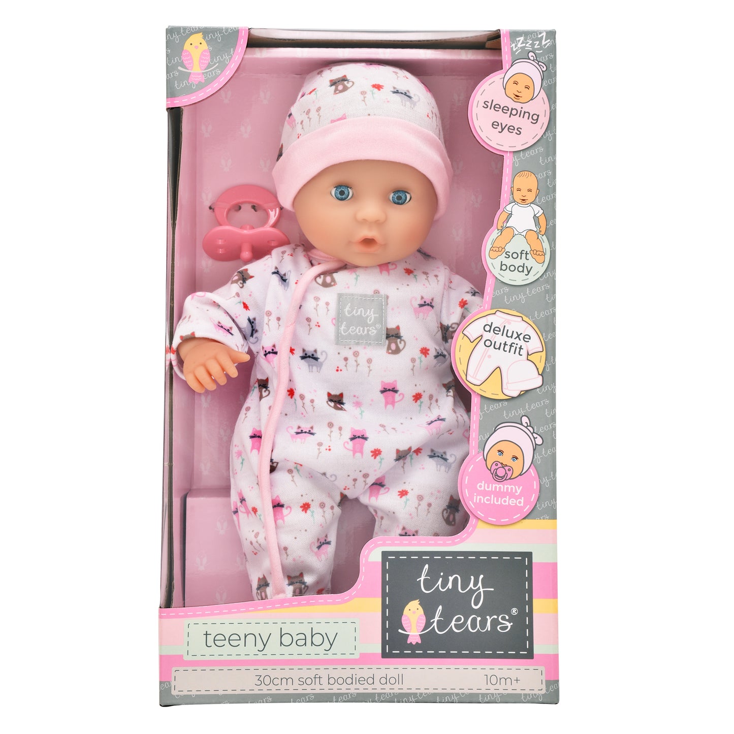 Tiny Tears 12" (30cm) Doll Teeny Baby White Outfit - White