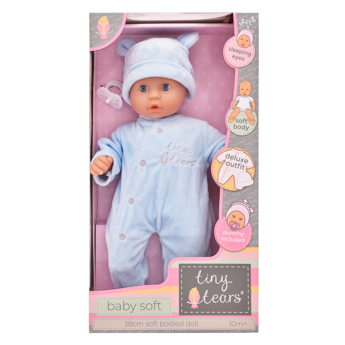 Tiny Tears Baby Soft 15" (38cm) Doll - Blue Outfit