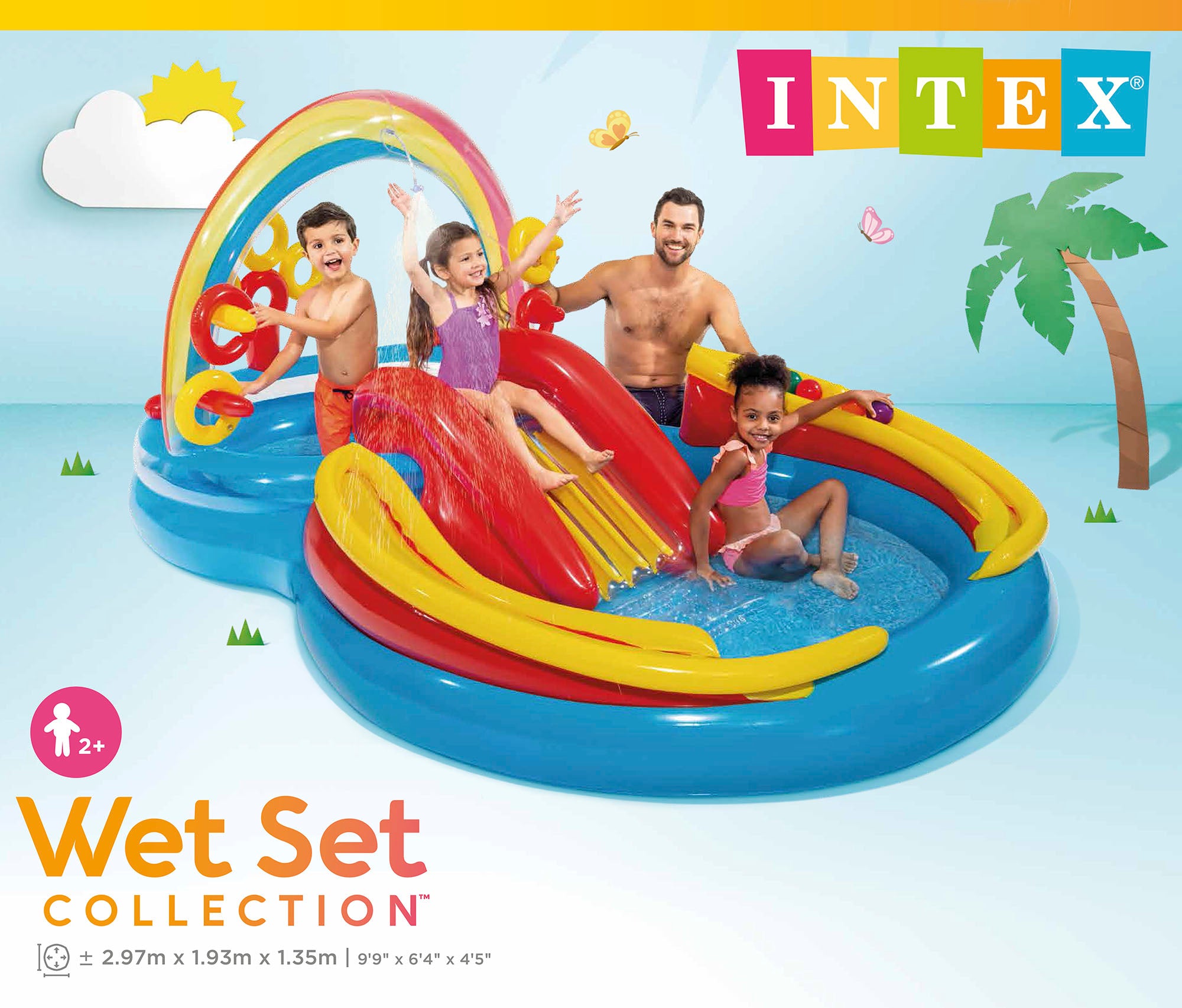 INTEX Inflatable Rainbow Ring Play Centre
