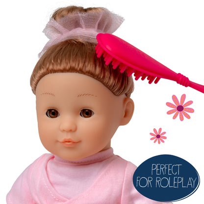 Dolls World Charlotte 36cm Soft Bodied Ballerina Doll with Deluxe Outfit - For 18 months+