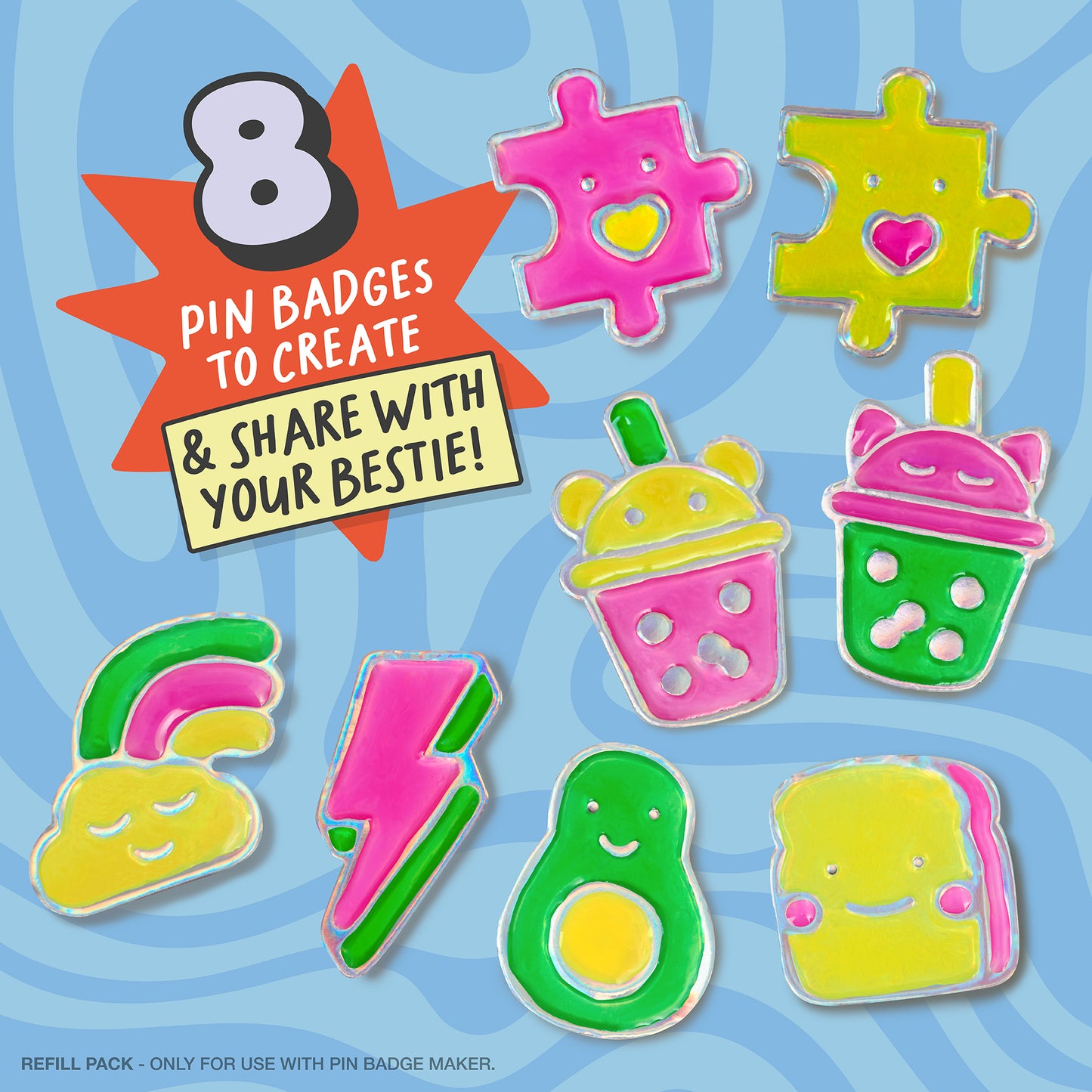 *Coming Soon!*  Pin Badge Maker Refill BFF Set