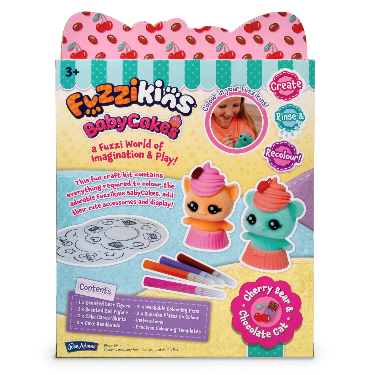 Fuzzikins Baby Cakes Chocolate and Cherry Cupcakes (Cherry Bear & Chocolate Cat)