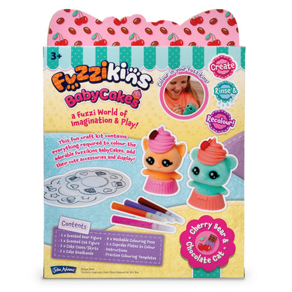 Fuzzikins Baby Cakes Chocolate and Cherry Cupcakes (Cherry Bear & Chocolate Cat)
