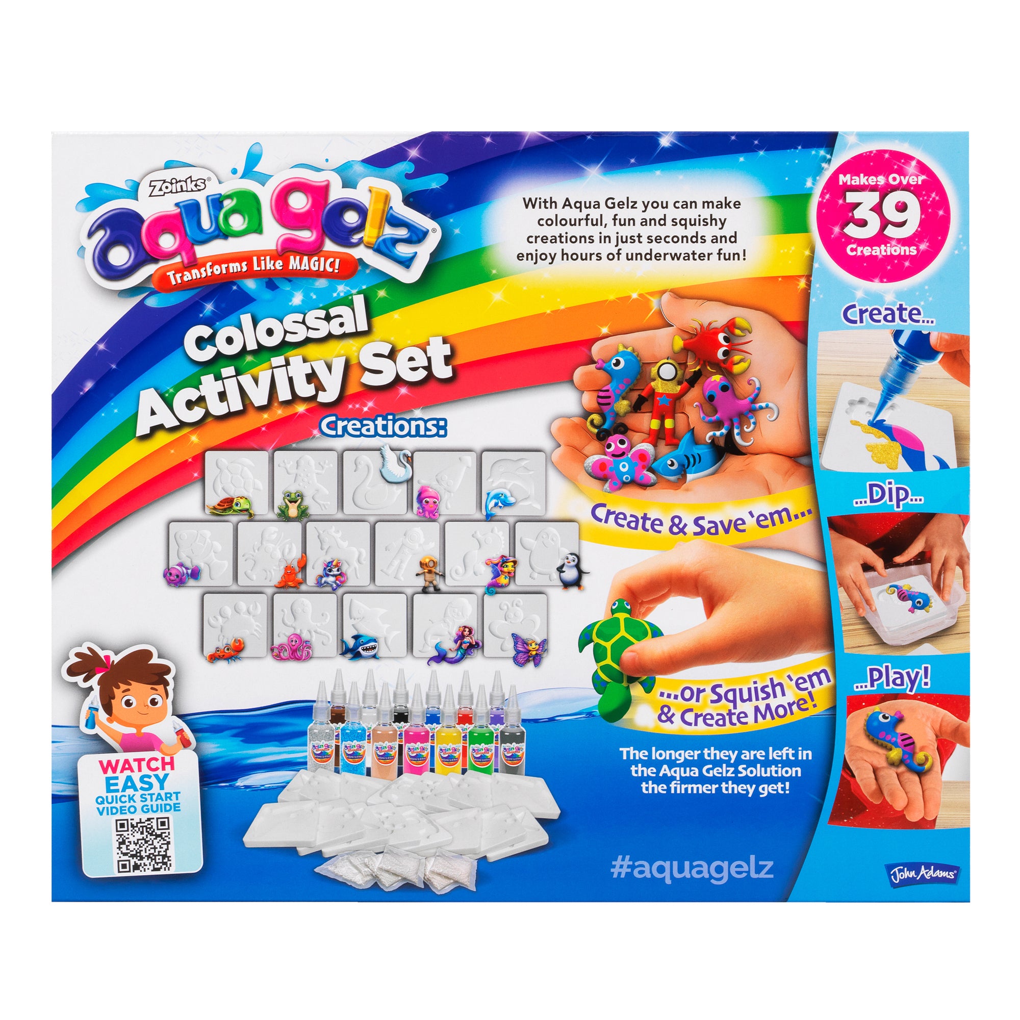 Aqua Gelz Colossal Activity Set – Giant Craft Kit for Kids – John